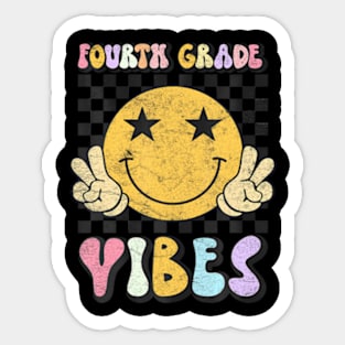 Fourth Grade Vibes 4Th Grade Back To School Teacher Student Sticker